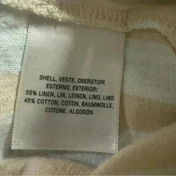 Anthropologie Women’s Size 2 Oasis Striped High-rise Linen Pants in Peach/Cream - Picture 15 of 15